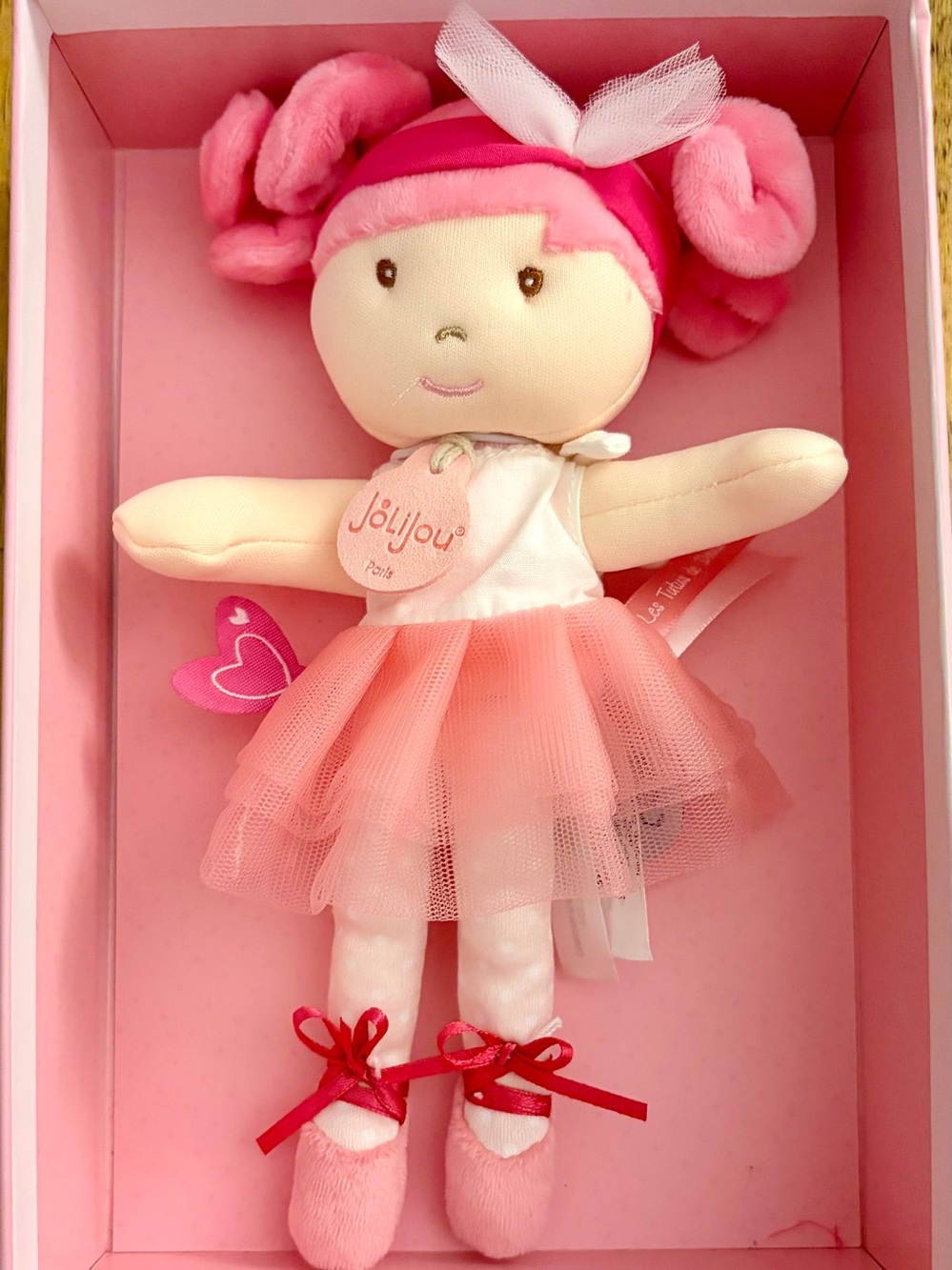JoliJou- Les Tutus Pink with Pink hair Ballet Doll-9” - Picture 1 of 5